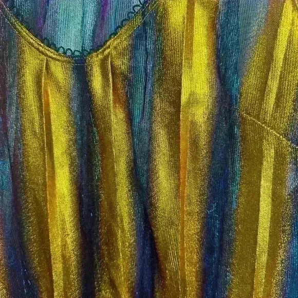 House of Harlow Gold Multi-Color Peplum Blouse - Picture 2 of 4